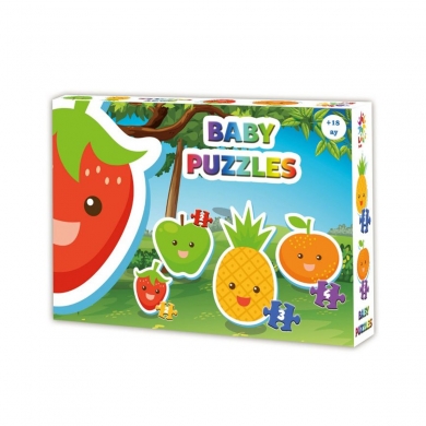 LCBYB002 Laço Kids Baby Puzzles - Meyveler / 2+2+3+4 Parça Puzzle / +18 ay