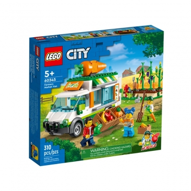 60345 Lego City - Çiftçi Pazarı Minibüsü, 310 parça, +5 yaş
