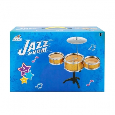 48008 Sunman-Eccho, Gold Davul Set - Jazz Drum / 3 Davul,Zil / +3 yaş