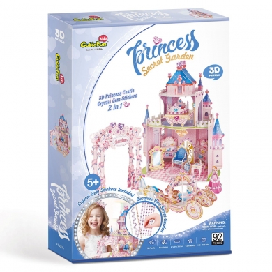 E1623H Cubic Fun, Prenses Gizli Bahçe Şatosu 92 parça,  3 Boyutlu Puzzle