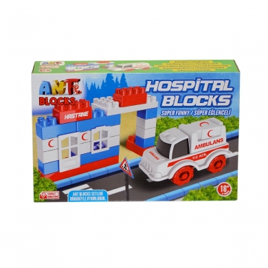 ANT005 Ant Blocks 40 Parça Hastane Blok Seti -Asya Oyuncak