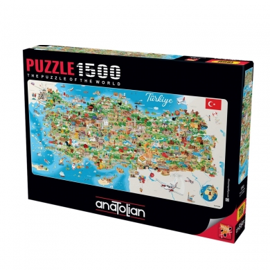 3793 Anatolian Puzzle- Türkiye Haritası 1500 Parça