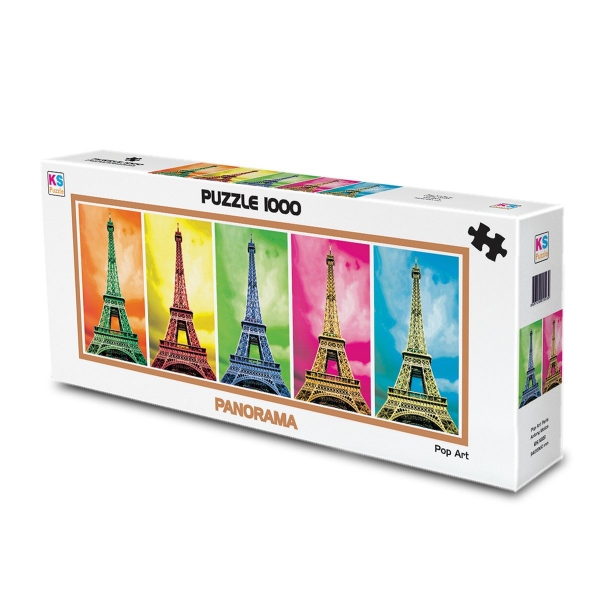 11223 KS, Pop Art Paris, 1000 Parça Panorama Puzzle
