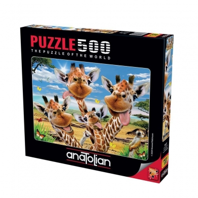 3617 Anatolian Zürafa Selfisi / 500 Parça Puzzle