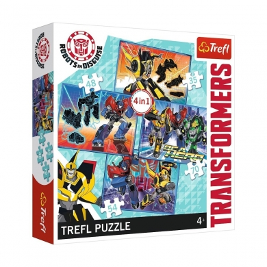 34287 Trefl Puzzle Transformers Transformation Time 4\'lü 35+48+54+70 Parça Puzzle