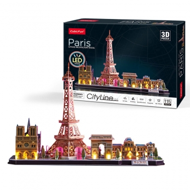 CUB L525H City Line Paris Led Işıklı 3 Boyutlu Puzzle