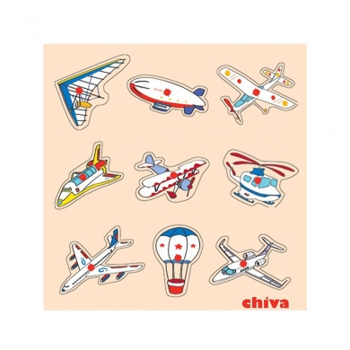 1003-CS Chiva, Hava Taşıtları Ahşap Puzzle