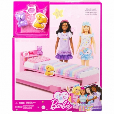 HMM64 My First Barbie - İlk Barbie Bebeğim - Barbie\'nin Yatağı Oyun Seti