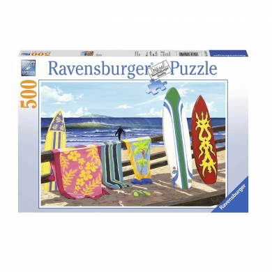 142149 Ravensburger, Sahilde Surfler 500 Parça Puzzle