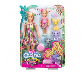 GTM82 Barbie ve Chelsea Doğum Günü Oyun Seti / +3 yaş