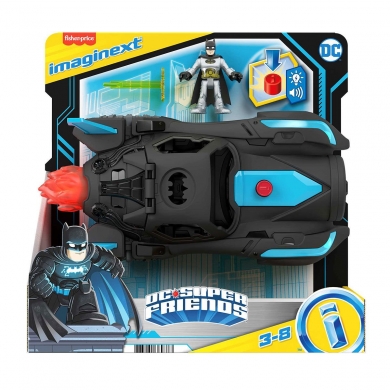 HGX96 Imaginext - Işıklı Ve Sesli Batmobil, DC Super Friends