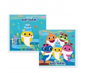 LPB6362 Balonevi, Baby Shark Parti Zamanı, Kağıt Peçete 16 adet 33x33 cm