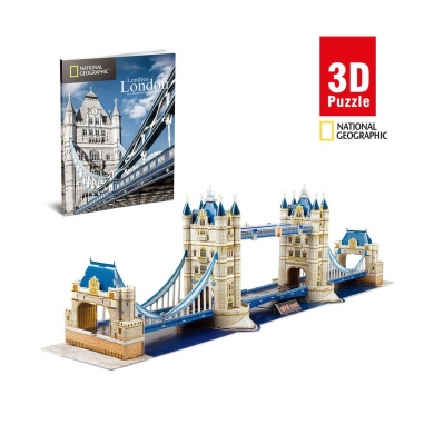 DS0978 Cubic Fun National Geographic Serisi Tower Bridge 120 parça / 3 Boyutlu Puzzle