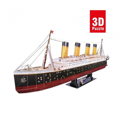 L521H Cubic Fun Titanic Led Işıklı 266 parça / 3 Boyutlu Puzzle
