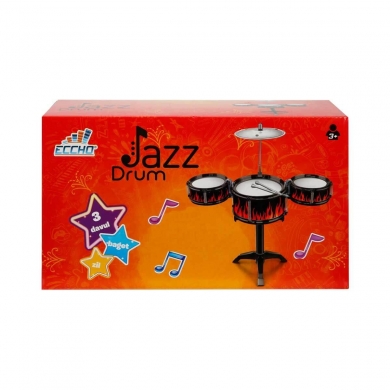 80666 Sunman-Eccho, Mini Bateri Set - Jazz Drum / 3 Davul,Baget,Zil / +3 yaş