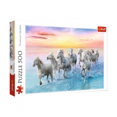 37289 Trefl Galloping White Horses / 500 Parça Puzzle