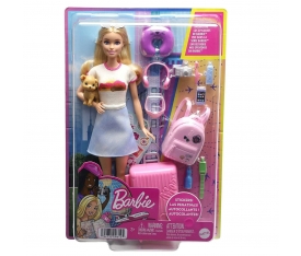 HJY18 Barbie Seyahatte Bebeği ve Aksesuarları