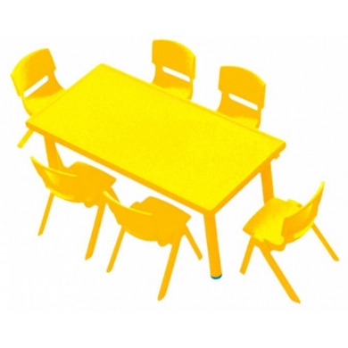 Plastik Dikdörtgen Anaokulu Masası